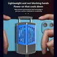 thumbnail image 3 of kurtrusly Phone Back Heat Dissipation Cooling Fan Portable Adjustable Cooler Type-c Radiator Plastic Metal Fast Heatsink Cooling Supplies Blue, 3 of 7