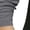 Dark Gray, variant on Dyfzdhu Long Sleeve T-shirt For Women Long Sleeve Round Neck Crop Top Tee Shirt Basic Solid Tight Slim Fit Cropped Shirt Workout Yoga Casual Top