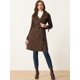 thumbnail image 2 of Gabardina para Mujer con Solapa Abrido de Gamuza Sintético con Doble Botonadura Café XL, 2 of 5