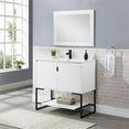 thumbnail image 2 of Manhattan Comfort Scarsdale 36" Metal Bathroom Vanity Sink in White/Black, 2 of 9