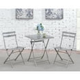thumbnail image 4 of Furniture of America Trophic Transitional Metal Folding Outdoor Patio Chairs - Set of 2, Gun Metal Finish, 4 of 7