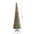 thumbnail image 2 of Nearly Natural Prelit LED Clear Lights, Flocked Pencil Artificial Christmas Tree, 12', 2 of 10