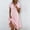 Pink, variant on Women's Dresses Plus Size Lounge Printed Long Sleeve Round Neck Loose Short Nightgown