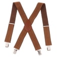 thumbnail image 3 of Tirantes elásticos con espalda en X para hombre, ajustables, 4 trajes con clip, tirantes, cinturón, color Salvador Hombre Pantalones Tirantes, 3 of 7