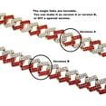 thumbnail image 3 of HH Bling Empire Iced Out Diamond Cuban Link Chain for Men and Women,Silver or Gold Miami Cuban Necklaces Hip Hop,Chunky Chains 16-30 Inches (Red-18"), 3 of 10