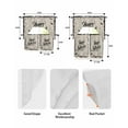 thumbnail image 6 of Happy Halloween Kitchen Curtains Swag Valance and Tier Curtains Set 36 Inch Length, Beige Retro Farmhouse Horror Bats Cobweb Rod Pocket Drape Panels Pair Swag Curtains for Bathroom/Cafe/Window, 6 of 6