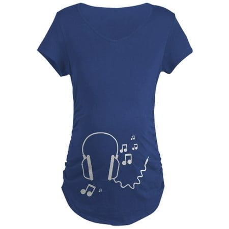 

CafePress - Headphones Baby...Yeah! Maternity Dark T Shirt - Maternity Dark T-Shirt