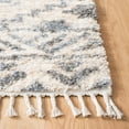 thumbnail image 3 of SAFAVIEH Berber Fringe Tatjana Aztec Shag Area Rug, Cream/Navy, 6'7" x 6'7" Square, 3 of 10