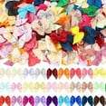 thumbnail image 4 of Gnwei Multicolor Bows, Mini Ribbon Bows 50 Pcs Christmas Mini Bow Tiny Twist Tie Bow Handmade Craft Gift Wrapping Ribbon for DIY Sewing Xmas Tree Wreath Party Decor, 4 of 7