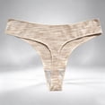 thumbnail image 2 of Noric Women's Cotton Ribbed Thong Panties Low Rise Stretchy Soft Breathable Daily Underwear, 2 of 6
