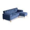 thumbnail image 3 of Sala Modular Reversible De Velvet Azul Modelo Xander, 3 of 11