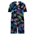 thumbnail image 5 of LOVZFMLL Combinaison Ample Décontractée à Manches Courtes pour Femmes Multicolore 5TG, 5 of 5