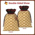 thumbnail image 2 of Pofeuu Submarine Sub Sandwich Print Burlap Bags with Drawstrings Drawstring Gift Bags Pouch Bag for Thankgiving Birthday Party Gift Wrapping Treats and Party Favors-Black, 2 of 8