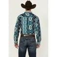 thumbnail image 4 of Rank 45 Men's 45&Reg; Dakar Exploded Southwestern Print Long Sleeve Performance Teal X-Large, 4 of 4