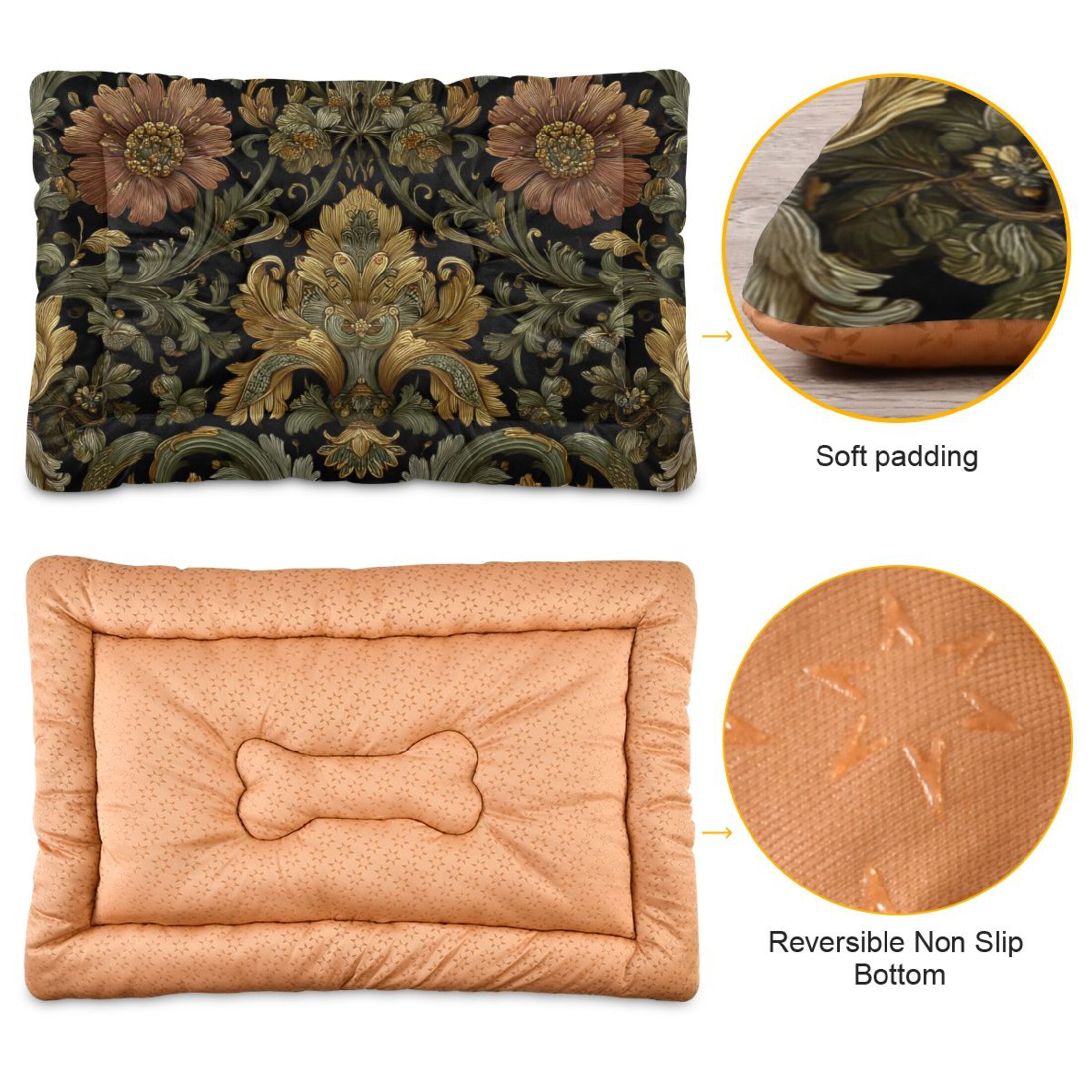 Cozy Mat Pet Bed Indoor Outdoor Warm Soft For Cat Dog Puppy(S/M) Acanthus Designs