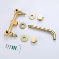 thumbnail image 4 of Wall Mounted Dual Handle Bathroom Sink Faucet, Solid Brass Three Hole Sink Faucet, 4 of 5