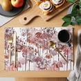 thumbnail image 2 of Red Onion Flowers Placemats Set of 12 Spring Watercolor Dandelion Floral Plants Place Mats Indoor Wipeable Table Mats Washable Dining Table Placemats for Kitchen Holiday Party Home Decor 13x19 Inch, 2 of 9