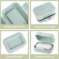 thumbnail image 4 of Jimin 6 pack Bar Soap Holder and Bubble Net, Portable Travel Case with Lid, Plastic Container Leakproof Box for Traveling, Camping, Hiking, Bathroom, Shower, Outdoor (Blue,Green,Pink), 4 of 7
