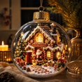 thumbnail image 5 of AOMXGD Christmas Story Ornament, Acrylic, Transparent Sphere, Mini Holiday Scene, Built‑in String Lights, 5 of 7