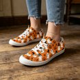 thumbnail image 5 of Willtoo Women's Halloween Ghost Pumpkin Print Canvas Sneakers, Lace Up Low Top Casual Shoes, Lightweight Non-Slip Flat Sole Holiday Walking Shoes, 5 of 5