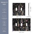 thumbnail image 2 of Yayeee Toggle Light Switch Wall Plate 3-Gang 6.37"x4.48" Decorative Outlet Cover, Dark Flowers Pattern, 2 of 7