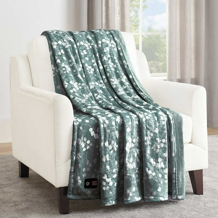 Brookstone Heated Throw 50 in. x 60 in Green Walmart.ca