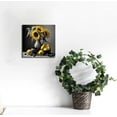 thumbnail image 2 of JEUXUS Retro Sunflowers Wall Decor Black and White Wall Art Still Life Canvas Oil Painting Framed Fruit Food Prints Flower Picture Home Decoration for Kitchen, 2 of 4