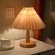thumbnail image 4 of Lámpara de noche de madera retro con pantalla para mesita de noche, decoración de luz nocturna Atenuación táctil, 4 of 9