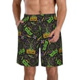 thumbnail image 2 of Uemuo Carnival Mardi Gras3 Pattern Men's Swim Trunks Hawaiian Beach Bathing Suit Swimsuits Beach Quick-Dry Shorts with Pockets-3X-Large, 2 of 9