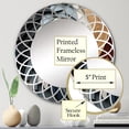 thumbnail image 3 of DESIGN ART Designart "Geometric Spiral III" Abstract Spirals Modern Wall Mirror 24in.x24in., 3 of 4