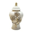 thumbnail image 5 of TISHITA Ceramic Flower Vase Porcelain Ginger Jar Gifts Ornament Display Glaze Decorative Temple Jar Organizer for Living Room Wedding, 5 of 8