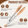 thumbnail image 3 of ZDM 2 Pcs Walnut Wooden Kitchen Tongs for Cooking Wooden Utensil Set Salad Tongs with Wood Tips for Serving Salad Flipping Burgers Grilling and Much More, Set of 2, 11.4 Inch, 3 of 6