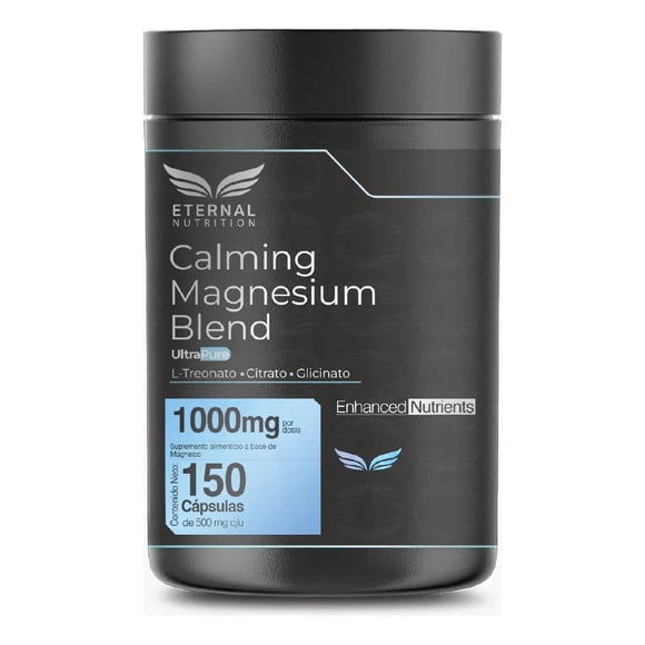 Calming Blend: Magnesio Quelado 3 en 1 Eternal Nutrition 150 Cápsulas 1000 mg