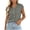 Gray, variant on cocolona Womens Summer Tops Short Sleeve V Neck Button Shirts with Pockets Dressy Casual Loose Tunic Blouses