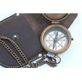 thumbnail image 3 of Engraved Compass Pocket Compass Brass Compass with Leather Carry Bag Scout Compass Eagle Scout Pirate Compass Camping Compass Gift Compass, 3 of 3