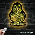 thumbnail image 3 of Craftnamesign Custom Penguin Metal Wall Art, Personalized Penguin Lover Name Sign Home Decor, 3 of 5
