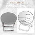 thumbnail image 2 of Removable Round Saucer Chair Cover Slipcover Only, for Adults Saucer Chair, for Furniture Protection Removable Spandex Soft Chair Covers (Grey), 2 of 11