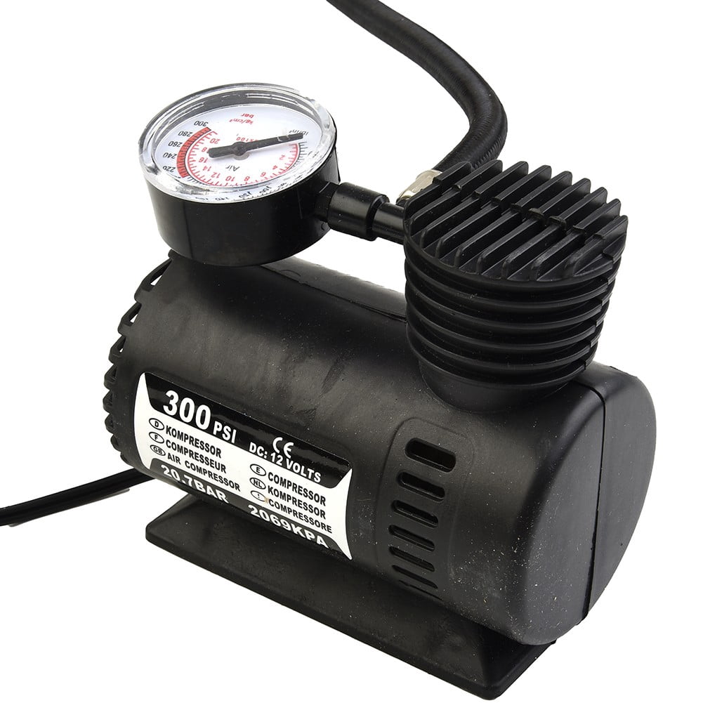 Coconut Ok 300Psi- Air Compressor- New Portable 12V Car Electric Air Pump- with Gauge Auto Pump Duty Tire inflator Air Pump Car Accessories