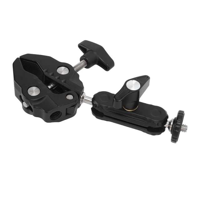 Double Ball Head Adapter, Adjustable Aluminum Alloy Super Camera Clamp Mount Lightweight For Outdoor Shooting