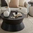 thumbnail image 2 of Bouclair Wood Hourglass Coffee Table in Black, 2 of 10