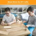 thumbnail image 2 of 160PCS Wood Stick and Sheet Set, Wooden Dowel Rods, 1/8" & 1/4" Square Wood Sticks for Crafts, Unfinished Paulownia Wood Sheets, Precut Thin Wood Strips for DIY Projects, Models, Woodworking, 2 of 5