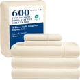thumbnail image 1 of Softest Cotton Sheets Double Sheet Set Pc Set Thread Count Sateen Bedding Deep Pocket Sheets Cooling Sheets Double Size Sheets Breathable Bed Set (), 1 of 9