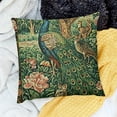 thumbnail image 2 of Patifu  William Green Forest Animals Peacocks Fox Hare Morris Throw Pillow Covers   Aesthetic Pillow For Bedroom Decorative Pillowcase Home Decor Living Room Cushion Case For Bed Sofa Couch 18x18in, 2 of 5