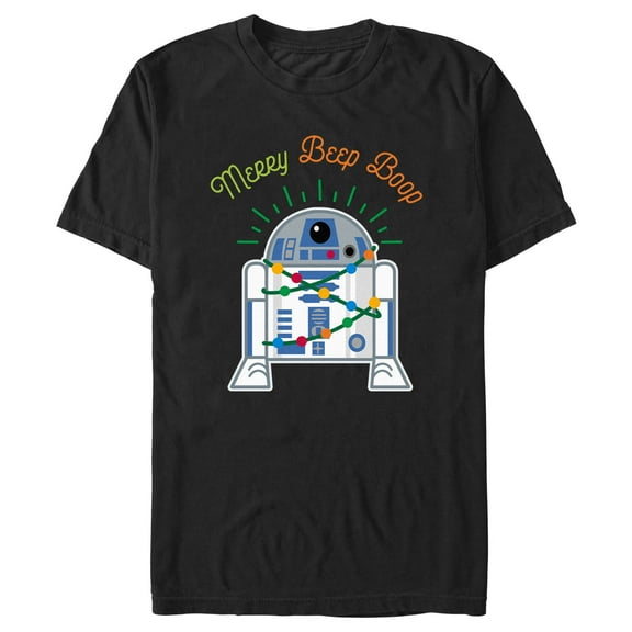 Men's Star Wars Merry Beep Boop  Graphic T-Shirt