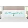 thumbnail image 1 of Dragonfly Headboard, Macro Futuristic Digital Winged Bug Made Spots and Dots Insect, Upholstered Decorative Metal Bed Headboard with Memory Foam, King Size, Blue Green, by Ambesonne, 1 of 4