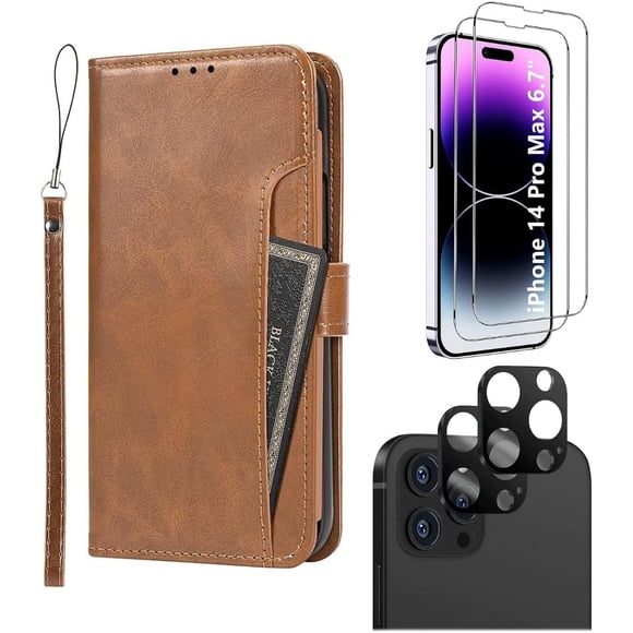 Paquete de kit de protección SaharaCase Leather iPhone 14 Pro Max