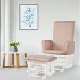 thumbnail image 5 of Gymax Glider and Ottoman Cushion Set Wooden Baby Nursery Rocking Chair Pink, 5 of 10