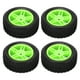 thumbnail image 4 of DEWIN 4PCS 75mm RC Car Tire U Type Rubber RC Vehicle Wheel Control Remoto Neumático de Coche para 144001 1/14 RC Car(Verde), 4 of 5