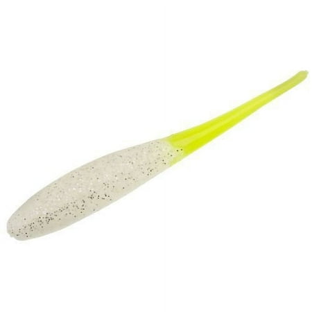 Deadly Dudley Junior Straight Tail Grub Bait Glow Chartreuse 3-5/8-Inch