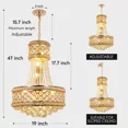 thumbnail image 3 of LUOLAX Vintage Crystal Chandelier 9-Light Empire Pendant Lamp Antique Ceiling Fixtures, 3 of 15